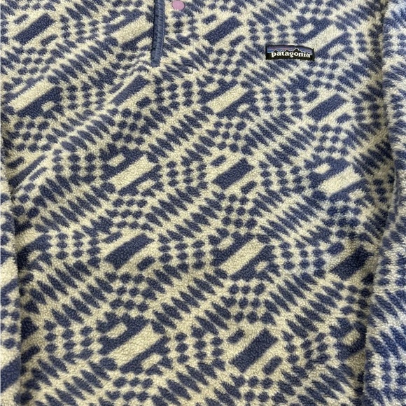 Vintage 1998 Patagonia Synchilla Snap-t P’op Aztec True Blue Size XS Made in USA - Picture 6 of 9